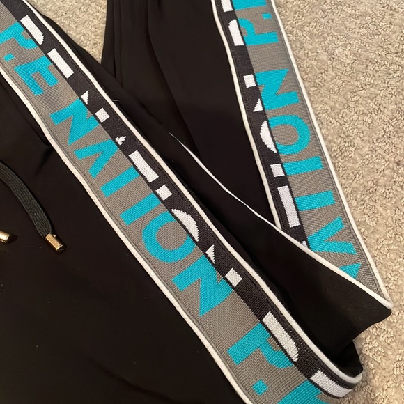P.E Nation Black Slim Track Pants with Side Logo - Picture 2 of 9